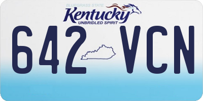 KY license plate 642VCN