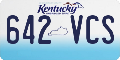 KY license plate 642VCS