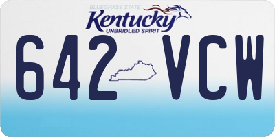 KY license plate 642VCW