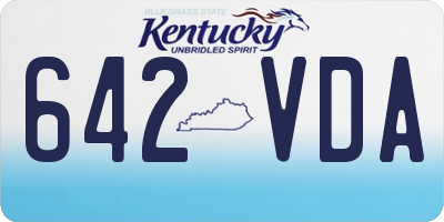 KY license plate 642VDA