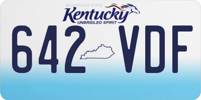 KY license plate 642VDF
