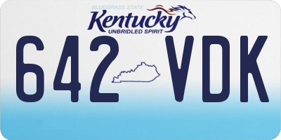 KY license plate 642VDK
