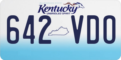 KY license plate 642VDO