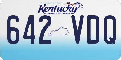 KY license plate 642VDQ