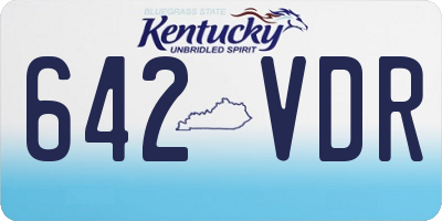 KY license plate 642VDR