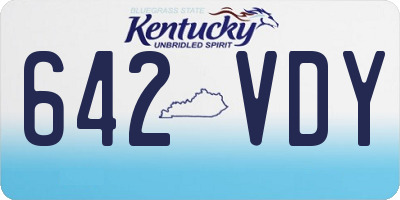 KY license plate 642VDY