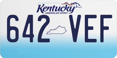 KY license plate 642VEF
