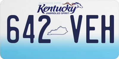KY license plate 642VEH