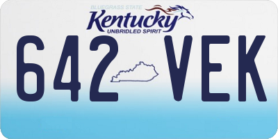 KY license plate 642VEK