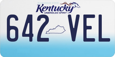 KY license plate 642VEL