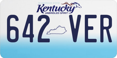 KY license plate 642VER