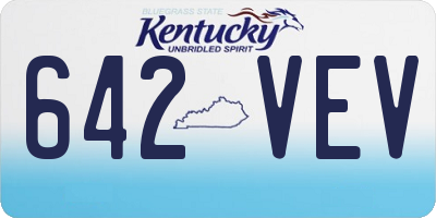 KY license plate 642VEV