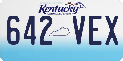 KY license plate 642VEX