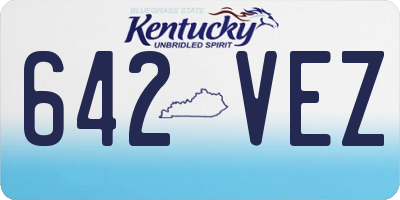 KY license plate 642VEZ