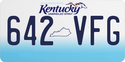 KY license plate 642VFG