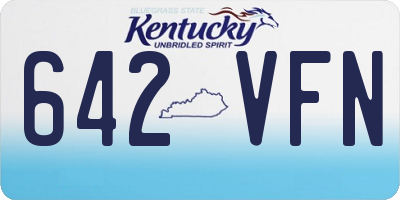 KY license plate 642VFN