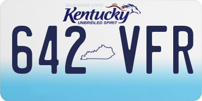 KY license plate 642VFR