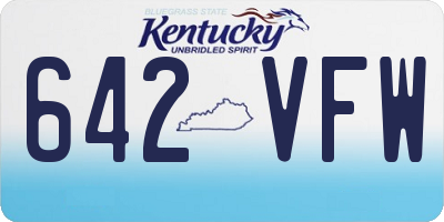 KY license plate 642VFW