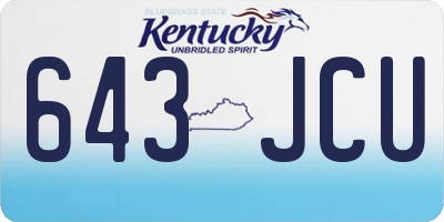 KY license plate 643JCU
