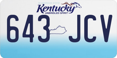 KY license plate 643JCV