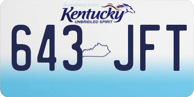 KY license plate 643JFT
