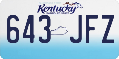 KY license plate 643JFZ