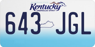 KY license plate 643JGL