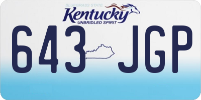 KY license plate 643JGP