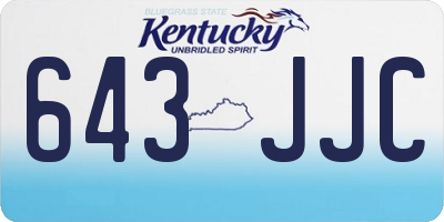 KY license plate 643JJC