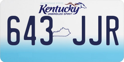 KY license plate 643JJR