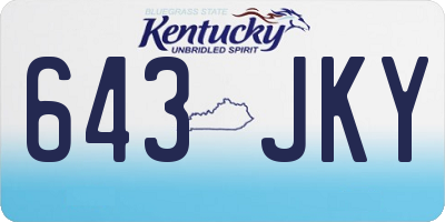KY license plate 643JKY
