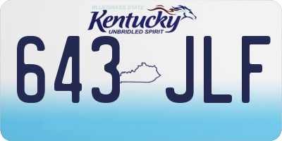 KY license plate 643JLF