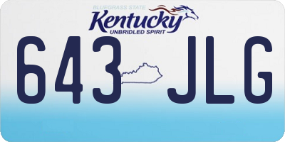 KY license plate 643JLG