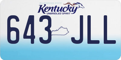 KY license plate 643JLL