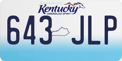 KY license plate 643JLP
