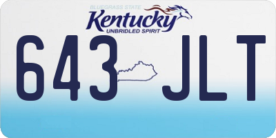 KY license plate 643JLT