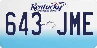 KY license plate 643JME