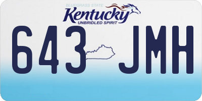 KY license plate 643JMH