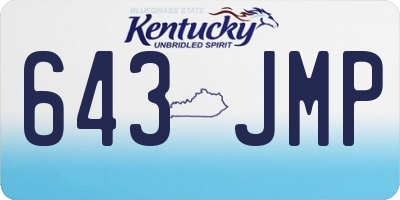 KY license plate 643JMP