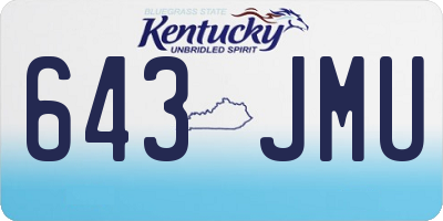 KY license plate 643JMU