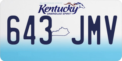KY license plate 643JMV