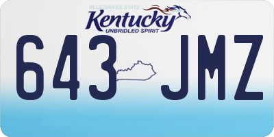 KY license plate 643JMZ