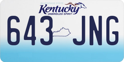 KY license plate 643JNG