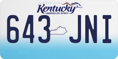 KY license plate 643JNI
