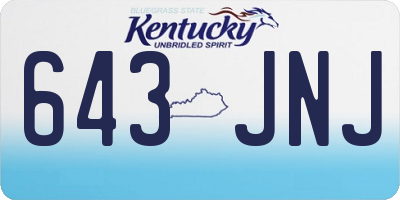 KY license plate 643JNJ