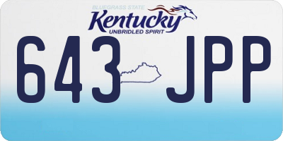 KY license plate 643JPP