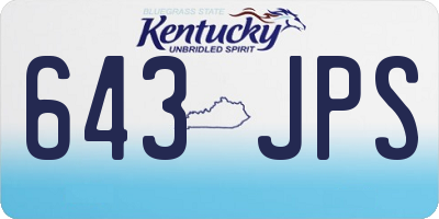 KY license plate 643JPS