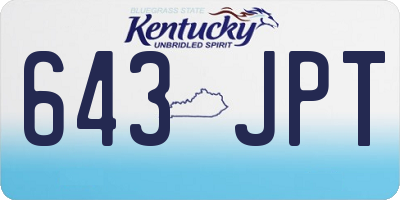 KY license plate 643JPT