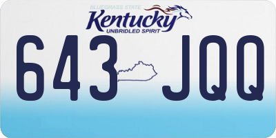 KY license plate 643JQQ