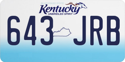 KY license plate 643JRB